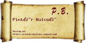 Pintér Bulcsú névjegykártya