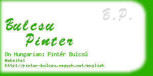 bulcsu pinter business card